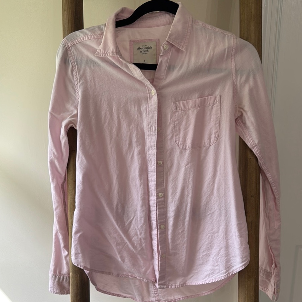 Abercrombie Pink Button-Up Shirt
